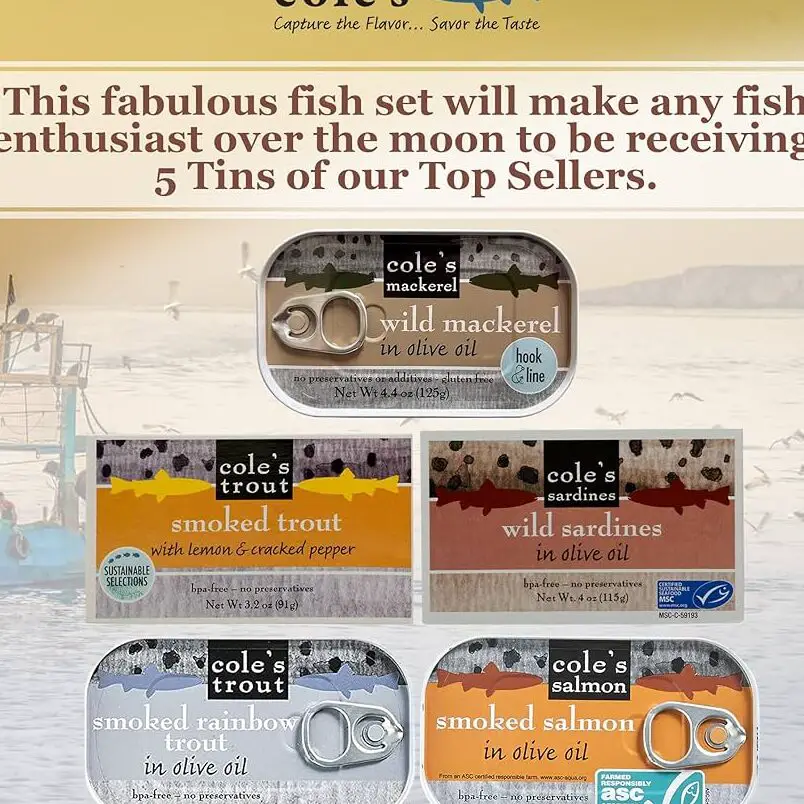 Amazon.com: Paquete variado de muestra de mariscos COLE'S - Caballa salvaje ...