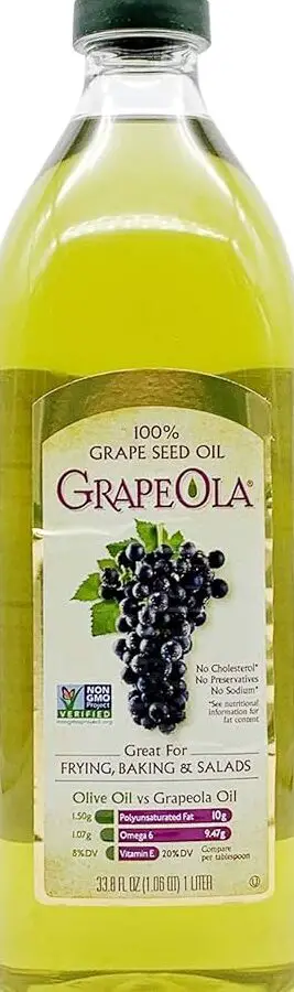 Aceite de semilla de Kusha Grapeola, uva, 33,8 onzas líquidas (paquete de 1)