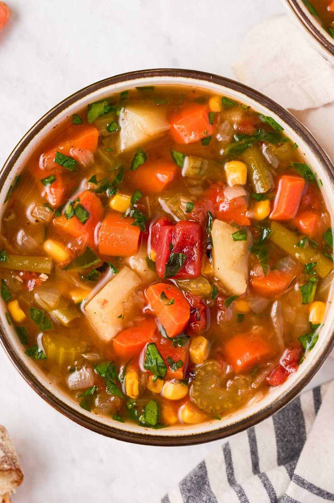 Sopa instantánea de verduras
