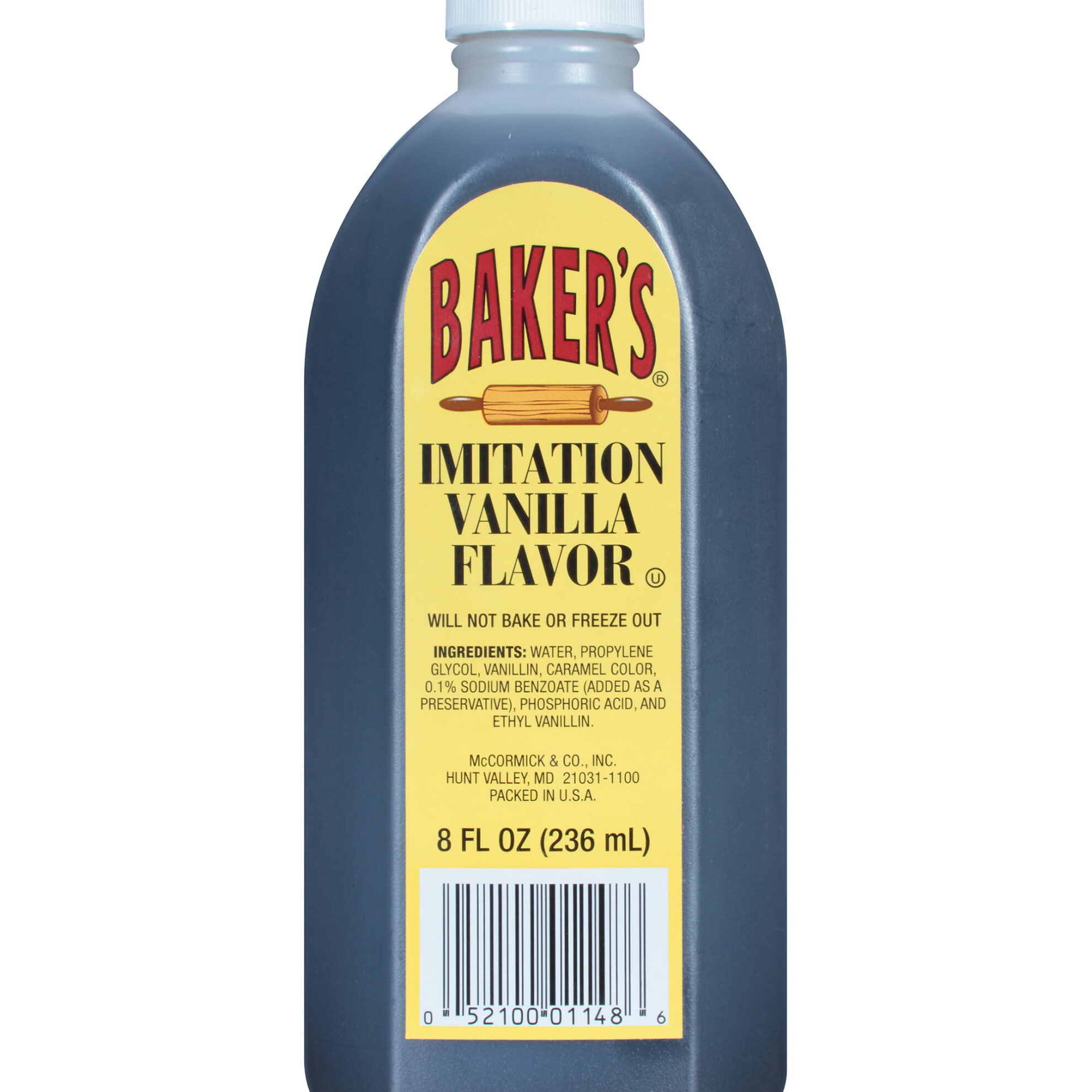 Baker's Vegan Kosher Imitación Sabor Vainilla, Botella de 8 fl oz ...