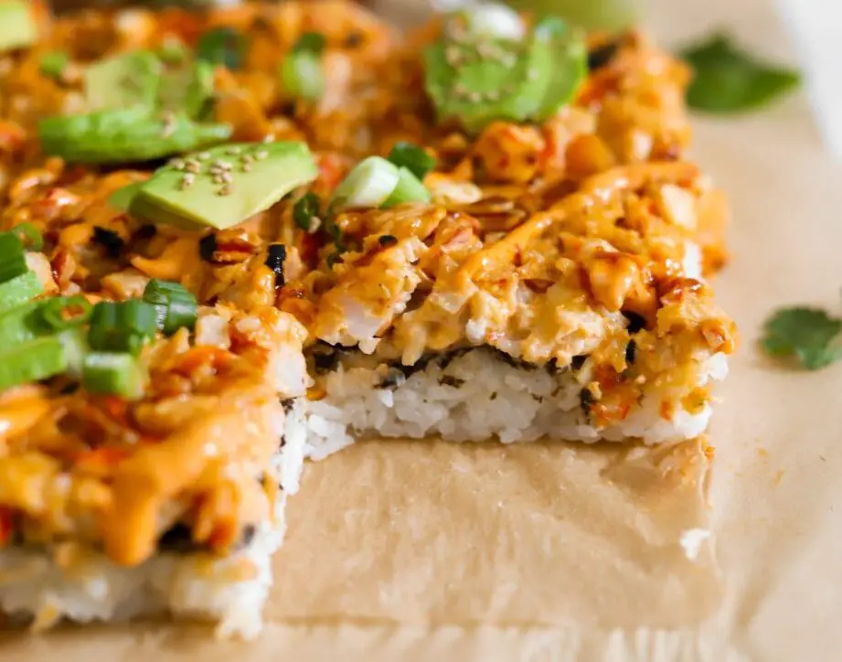 Receta fácil de horneado de sushi - Foxy Folksy