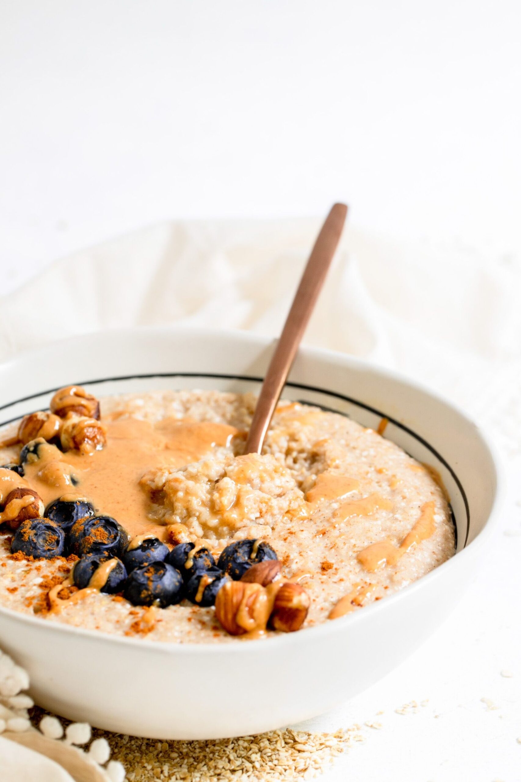 Salvado de avena rico en proteínas - Dedos de mantequilla de maní