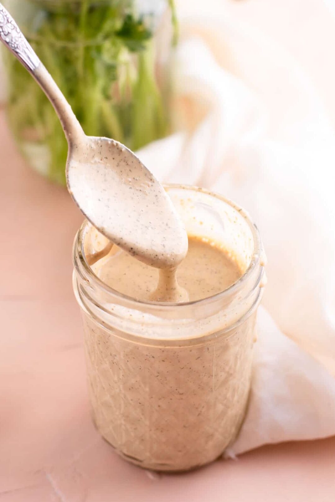 Aderezo para ensalada Tahini estilo Diosa (vegano) - Cosy Peach Kitchen