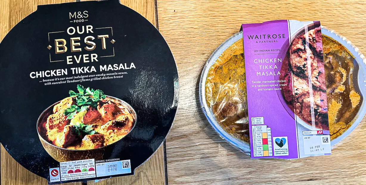 Pollo Tikka Masala: Marks and Spencer vs. Waitrose Ready Meals ...